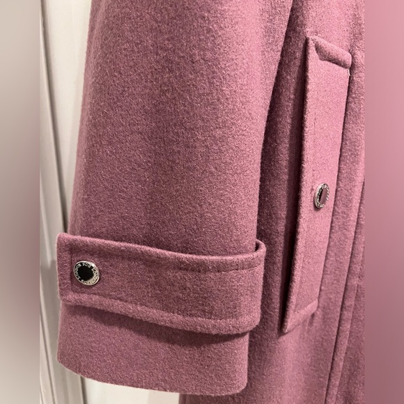 LONDON FOG 🩷 Wool Blend, Medium / Pea Coat Length , Smokey Pink Winter Coat - Picture 7 of 10